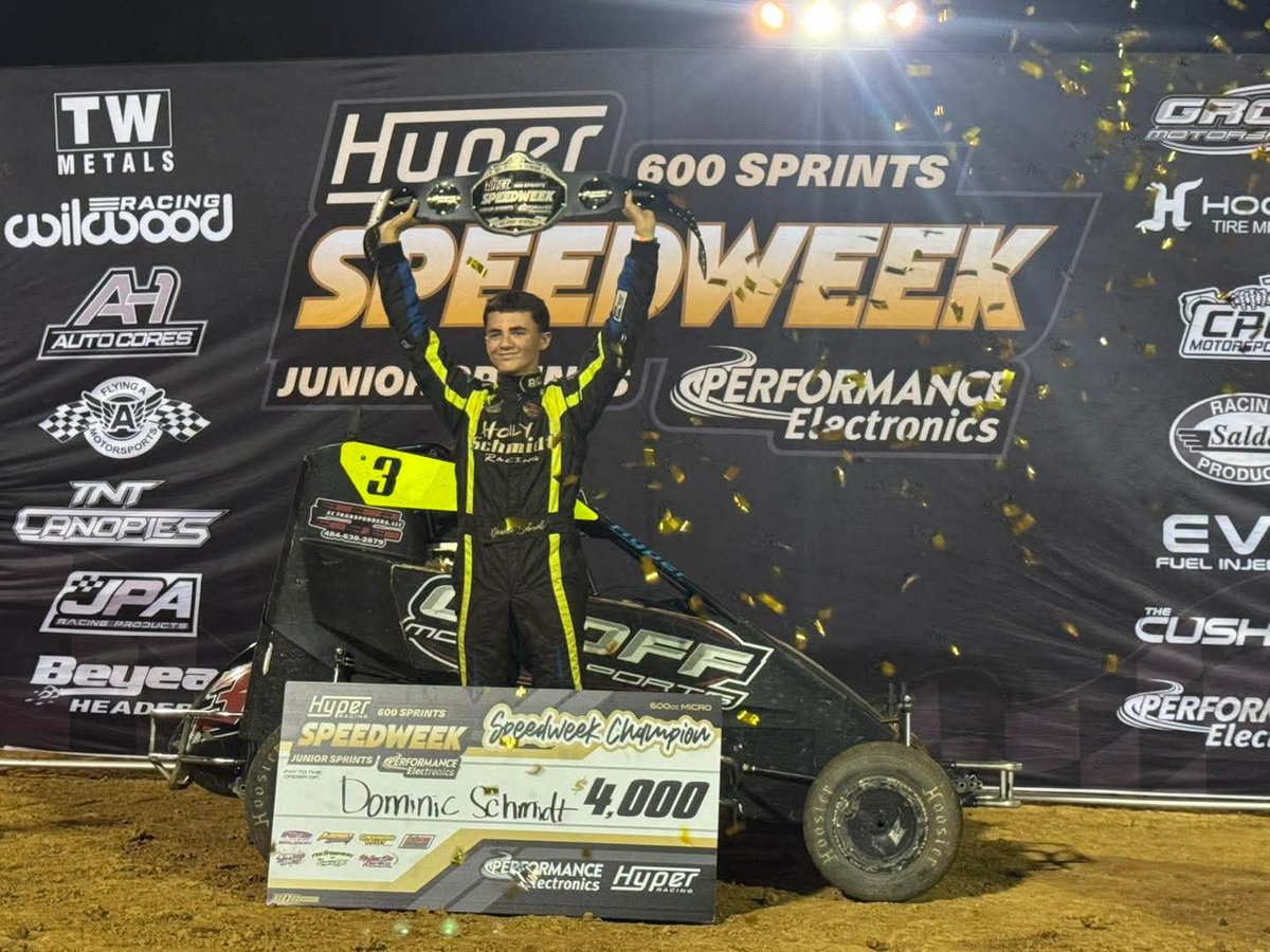 hosehead33's tweet photo. Dominic Schmidt is the 2026 600 Speedweek Champion by 13 points over Trevor Cline https://t.co/LedzxYTmfF