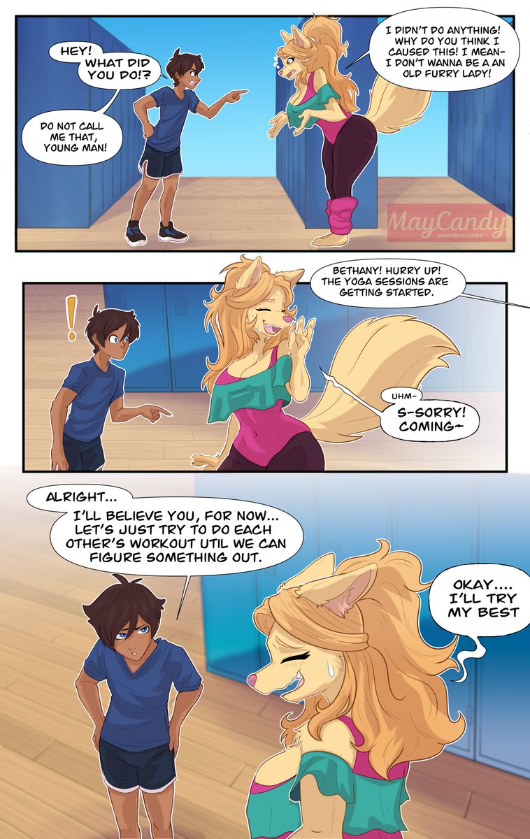 MayBileCandy's tweet photo. Damn!!! imagine swapping bodies with an old lady that just does yoga! 🙄... hmmm... maybe it isn't that bad... (￣y▽,￣)╭ commissioned by: @Psiyche_ (Part 1.) https://t.co/hVlMobqMNk