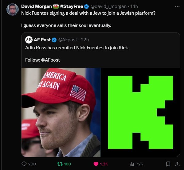 CloutturdX's tweet photo. @WhiteRican your leader is ✡️ retard https://t.co/74bq0jsfsy