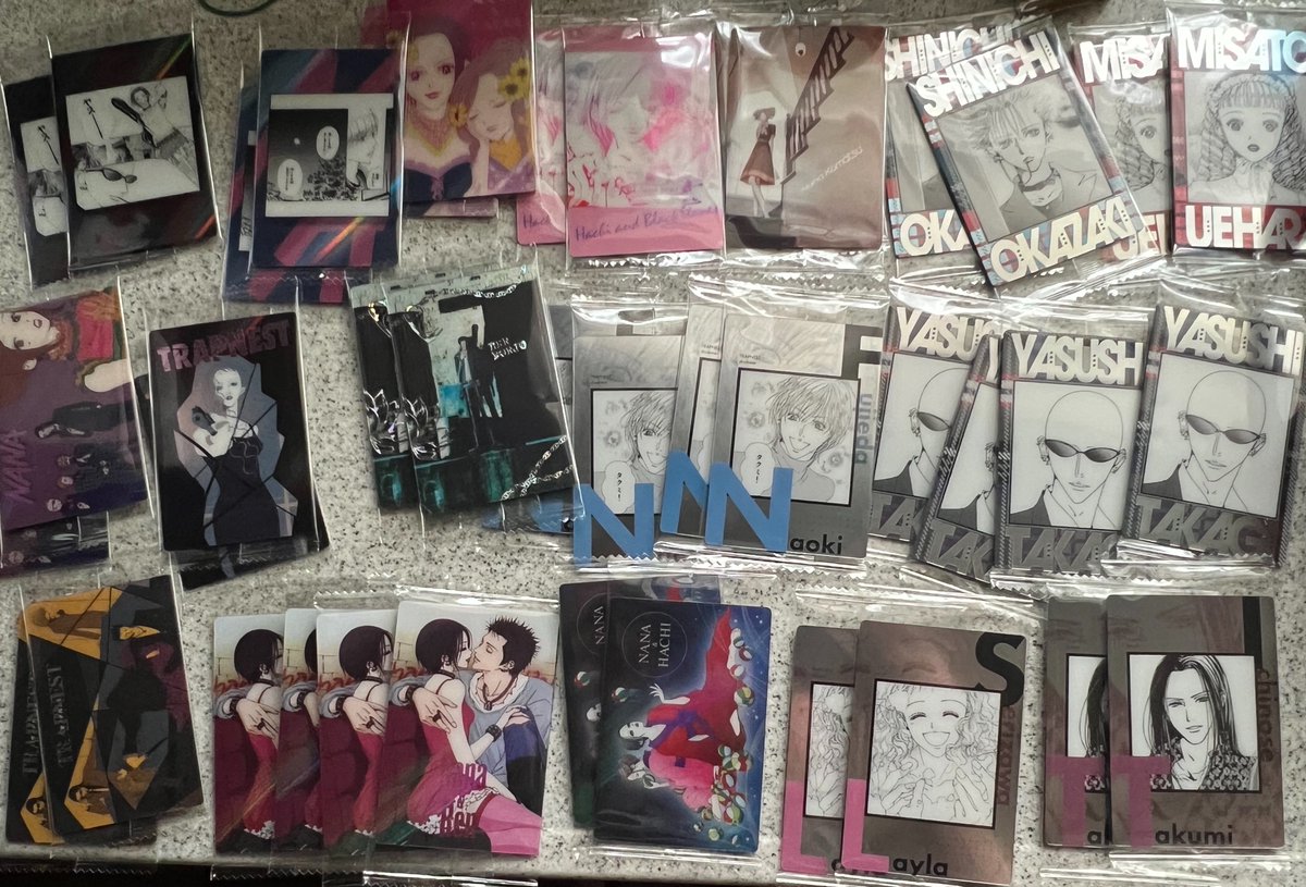 uvresin's tweet photo. NANA ウエハース　交換

譲　箔押しレン+他
求　箔押しナナ

2箱買って全て同じ物がダブったので箔押しレン1枚+写真から複数提供可能です。 https://t.co/7wxbCJ17Iq