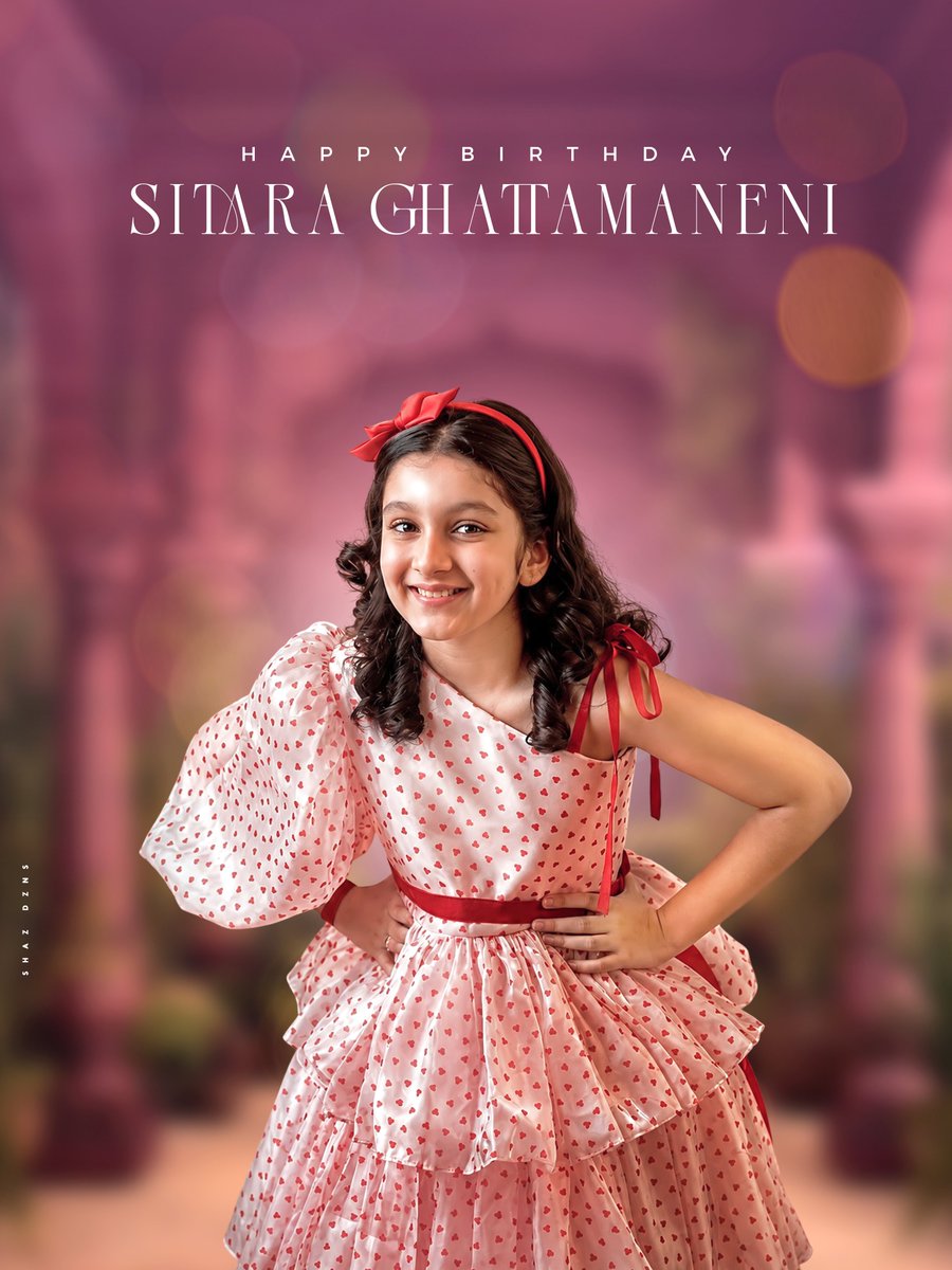 SSMBTrendsTeam's tweet photo. Birthday wishes to the princess of our SUPER STAR ✨❤️ 

#HBDSitaraGhattamaneni #VARANASI @urstrulyMahesh https://t.co/WZbq8gOZ6l