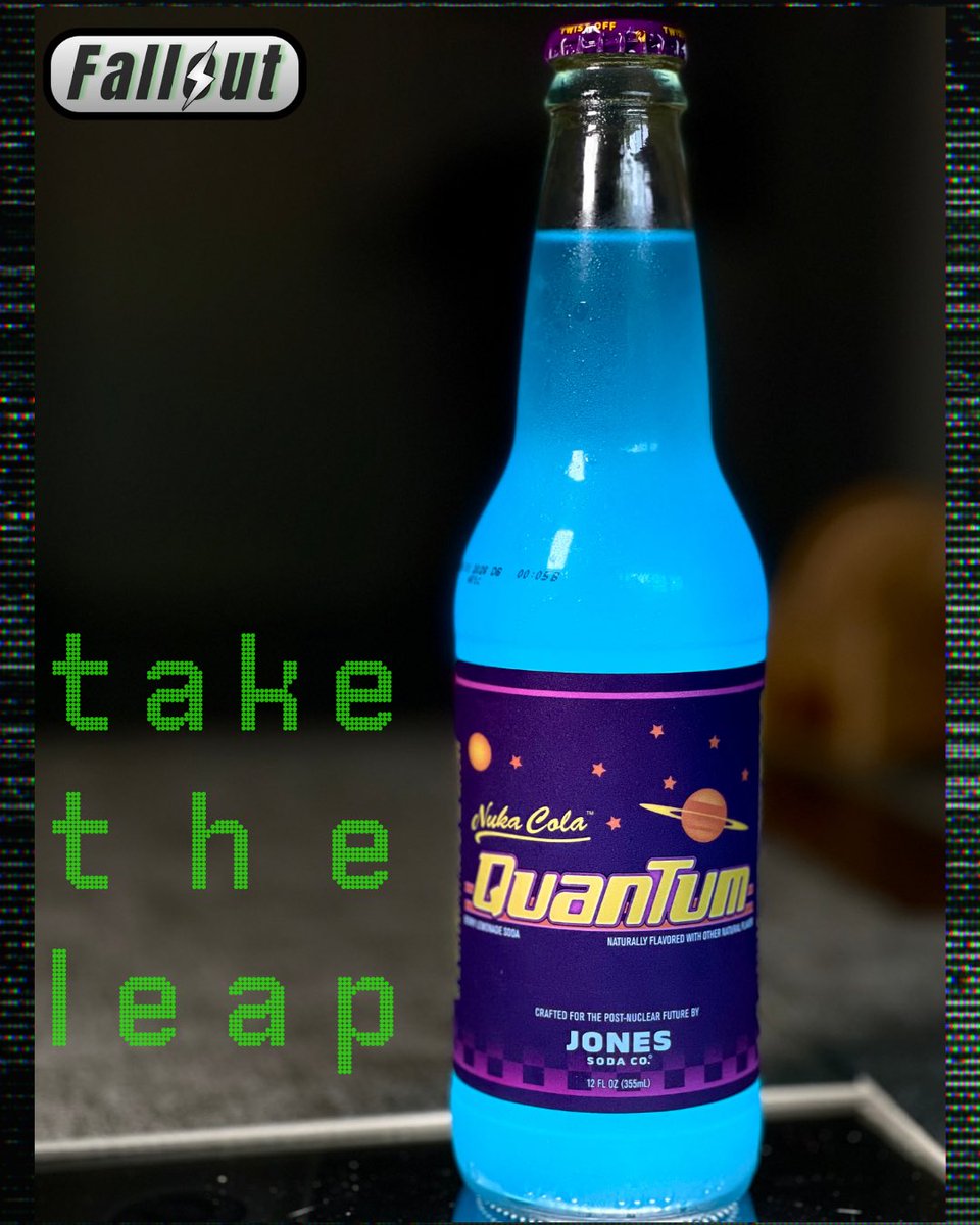 FilmPunkCTB's tweet photo. I made a fake Nuka Cola ad from Fallout. Take the leap. A Quantum Leap.  Quench your thirst with a refreshing Nuka Cola Quantum.  
#notsponsored #canva #photography https://t.co/VFb0AK6dn6