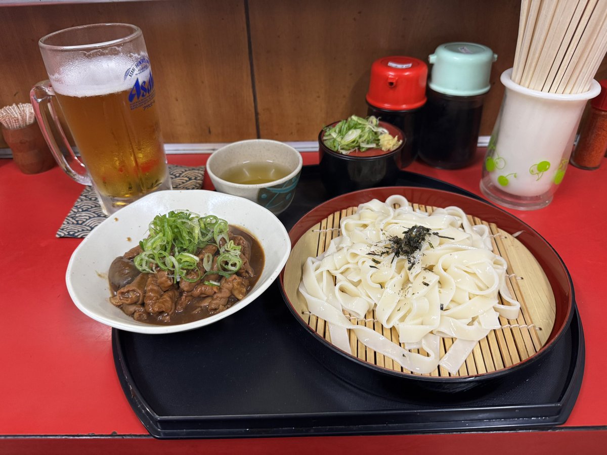 metal_salad's tweet photo. しっかりとタマモクロスと同じ位置でいただいてきました(丸金食堂さん。なお暑いのでざるきしめん) https://t.co/J4UzB3iX1W