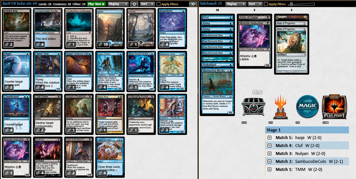 Marcelo_RChaves's tweet photo. Dropped the chall today, but at least got the
6th trophy of the season with @samubarff's UB.
@fireshoes 
@luigimont3 
#mtgpauper
#pauper https://t.co/TEPgevNkbg