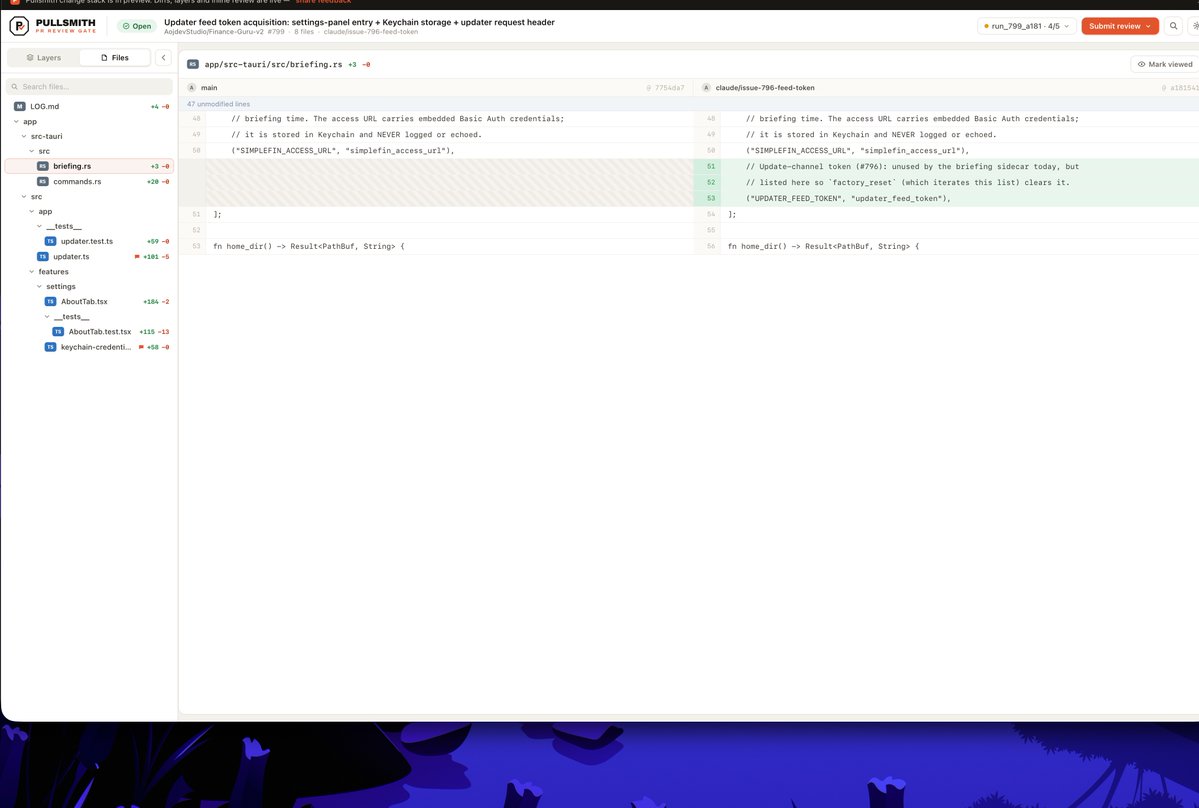 AojDevStudi0's tweet photo. So I built a PR review bot that does PR reviews for me and scores it, kind of like the way Greptile works. And so it's a really overly engineered system that runs at my home lab. So I don't actually look at diffs on the ClaudeCode app or anything like that. I go to my PR review app and from there I can review diffs. And I also made it look like the way the new CodeRabbit feature allows you to review diffs. And also I keep my PRs super super small, super tiny because I use @mattpocockuk 's skills. So all of my slices are super super small, super tiny. Not like I'm  having huge PRs I have to review all the time. And most of the time I don't look at a PR because it gets the score that it needs, it gets a 5 out of 5. So if it's a 5 out of 5 I'm not looking at that thing. But if it's anything less than that, then it will require me to kind of step in and take a look at it. So yeah, it takes a while to set up your whole entire system. But if you take the time out to really build it out how you want it, then a lot of the heavy load and the heavy lifting will be handled by your agent systems. But don't be like me though, I an agentic  engineering the fuck out of life.