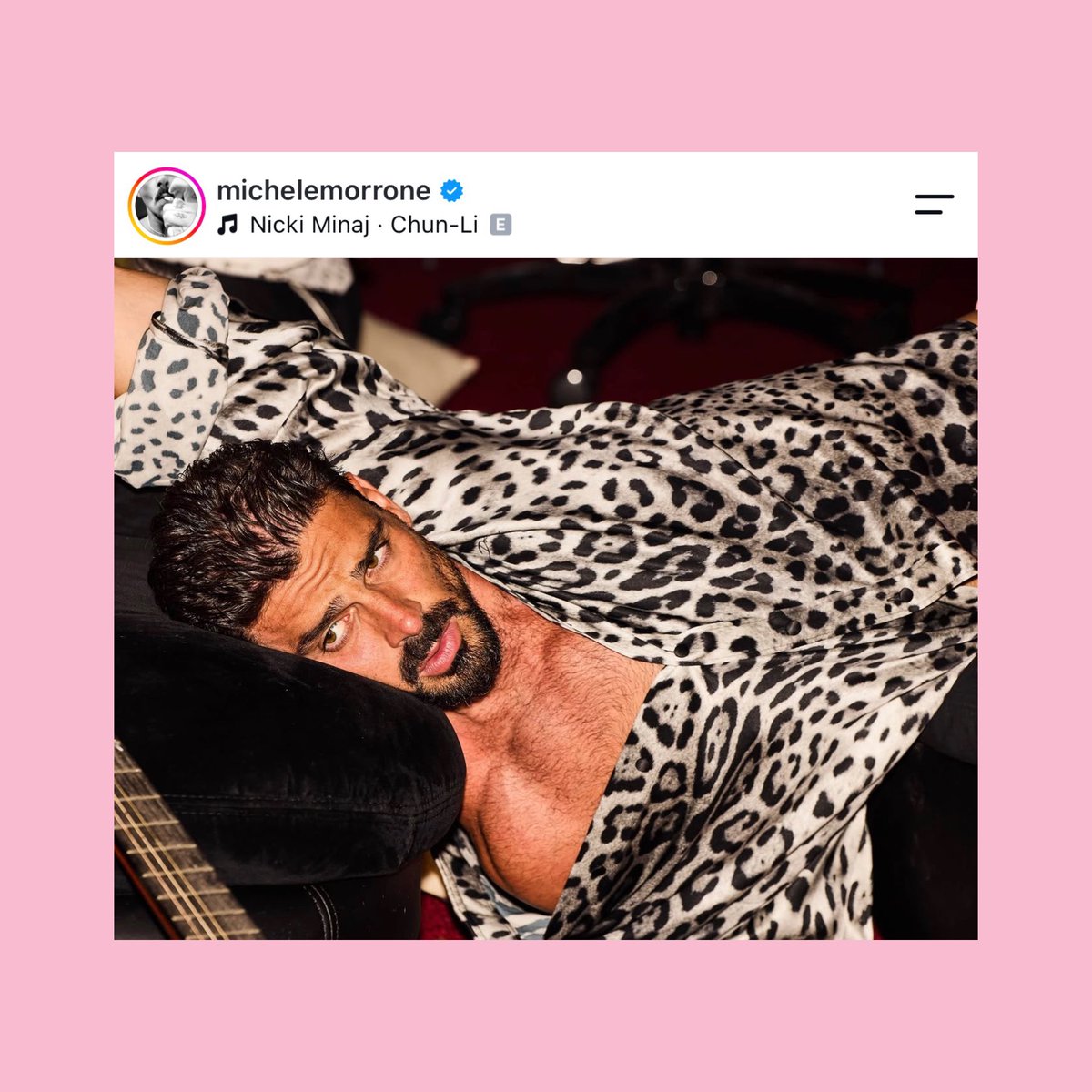 nmcaviar's tweet photo. Italian actor and model Michele Morrone features "Chun-Li" by @NICKIMINAJ in new Instagram post. https://t.co/mR6lGgi3SB