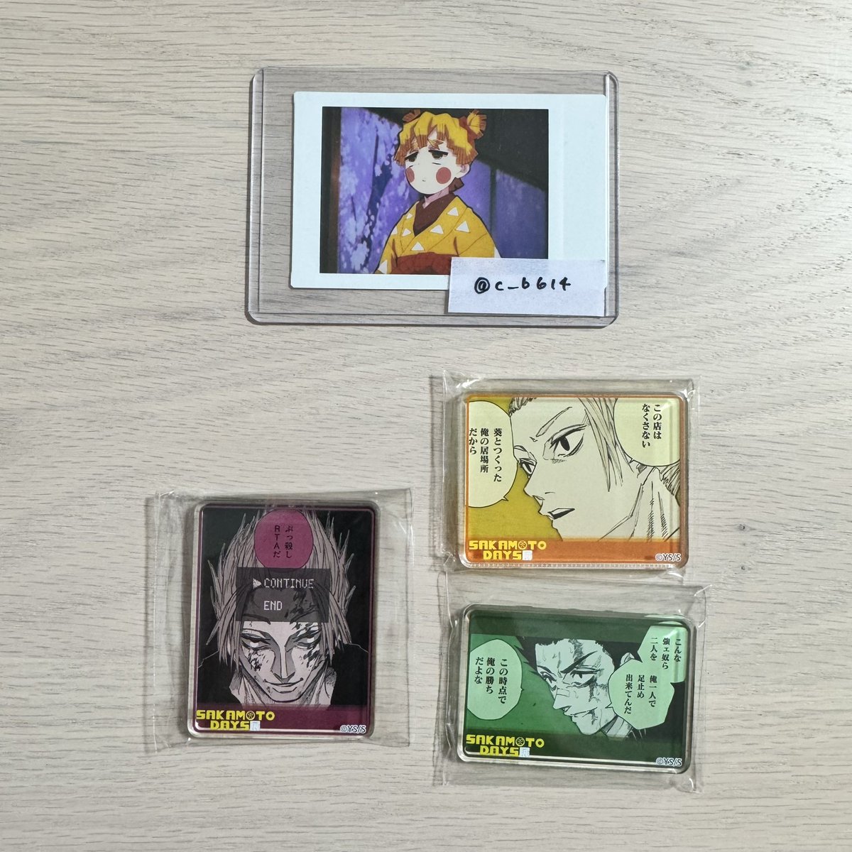 c__b614's tweet photo. 【交換】SAKAMOTODAYS サカモトデイズ展 サカデイ 原画展 アクリルminiブロックコレクション

譲　1枚目
　　楽 太郎 平助

求　2枚目💛
　　南雲、シンが写っているもの
　　(楽は南雲が写っているものと交換優先)

都内手渡しもしくは郵送での交換希望
よろしくお願いいたします🙇🏻‍♀️ https://t.co/a0GWRili4N