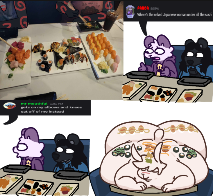PsychoPanda9000's tweet photo. sillyness based off an interaction from a server Im in (blurred for big booty buttcheeks) (Character belongs to @/calebcorduroy (NSFW)) https://t.co/Zz9pa4pN3b