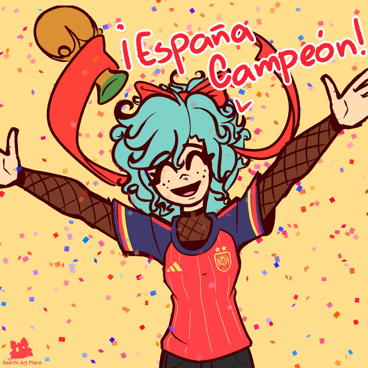 XeechiMeowCat's tweet photo. España es Campeón del Mundo y Monica lo sabe...

¡España Campeón! 🇪🇸🏆⚽️
#España #Campeon #MundialDelFútbol2026 https://t.co/fYkjDRrMh0