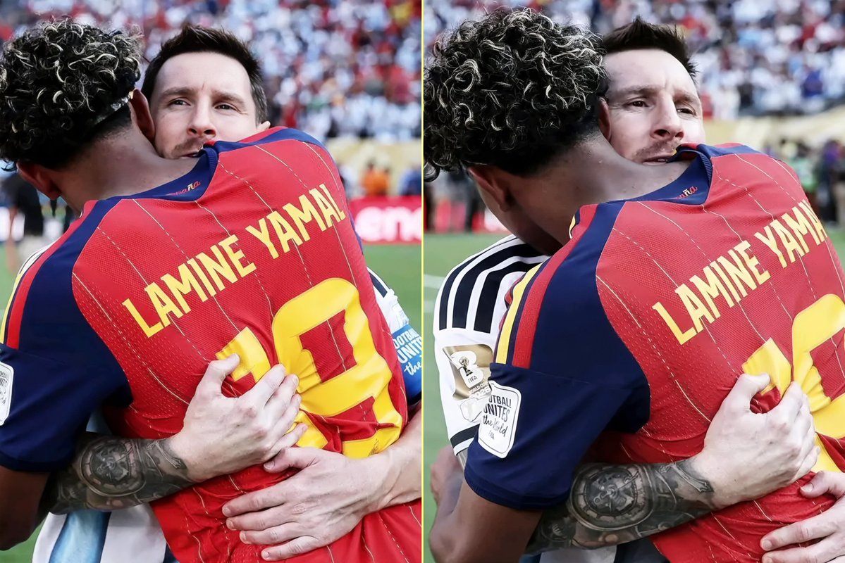 buzzvault52's tweet photo. A beautiful moment after the final.
Lamine Yamal went over to comfort Lionel Messi after the World Cup final, showing that football is about more than just winning.

A touching display of respect and sportsmanship. 👏✨❤️ https://t.co/Vtlgq4REl3