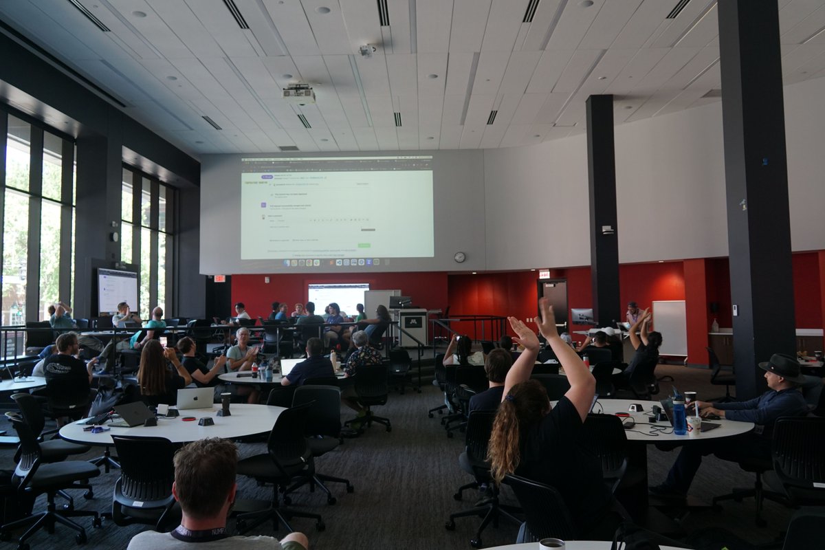 SciPyConf's tweet photo. The Sprints are one of our favorite parts of the conference!

This is where many of us made our very first contribution to the Scientific Python ecosystem, thanks to the welcoming and friendly maintainers who make it easy to get involved.🫶 

Here's to all the new contributors 💛 https://t.co/0N1UYLhwEw
