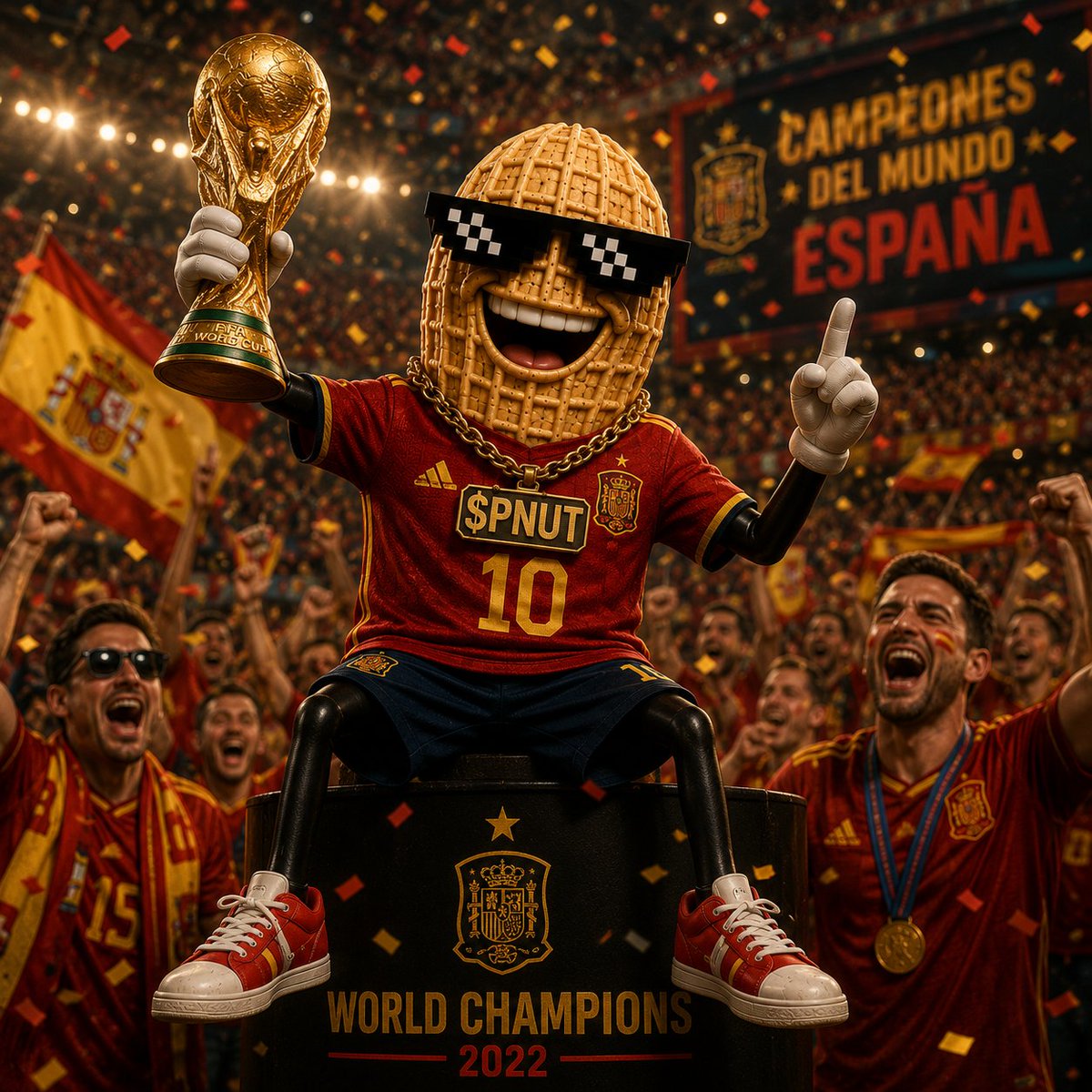 Bravethegreat99's tweet photo. Great win for Spain 
Don't forget to buy $PNUTCHAOS and get your win to haha 

@PNUTCHAOS https://t.co/A8lWI4h0sG