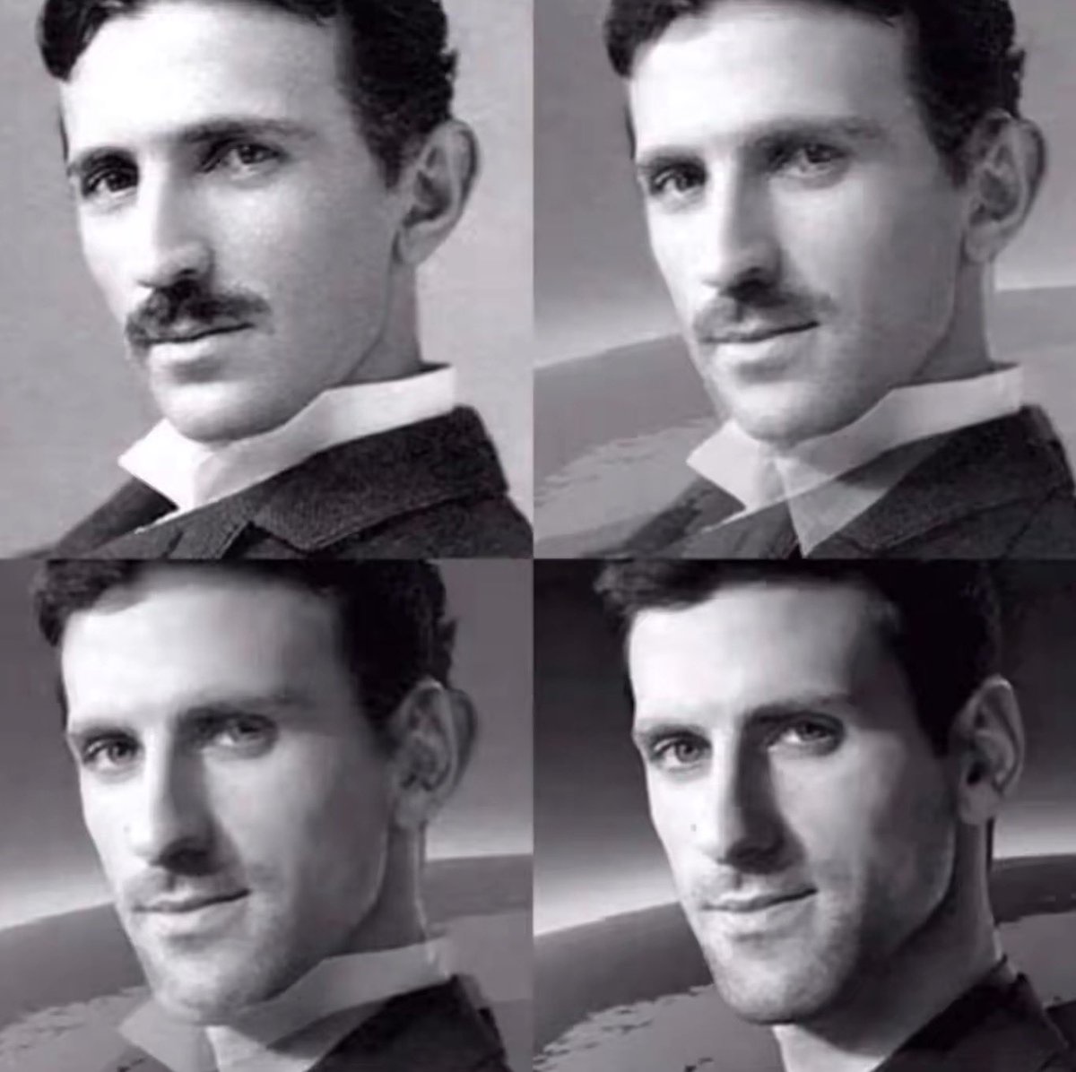 NicoFvL2's tweet photo. 💢 Wieso sieht eigentlich „Nicola Tesla“ genauso aus wie sein Landsmann, der Joker „Novak Djokovic“❓
#TheFallen https://t.co/nvoFDY3OOl