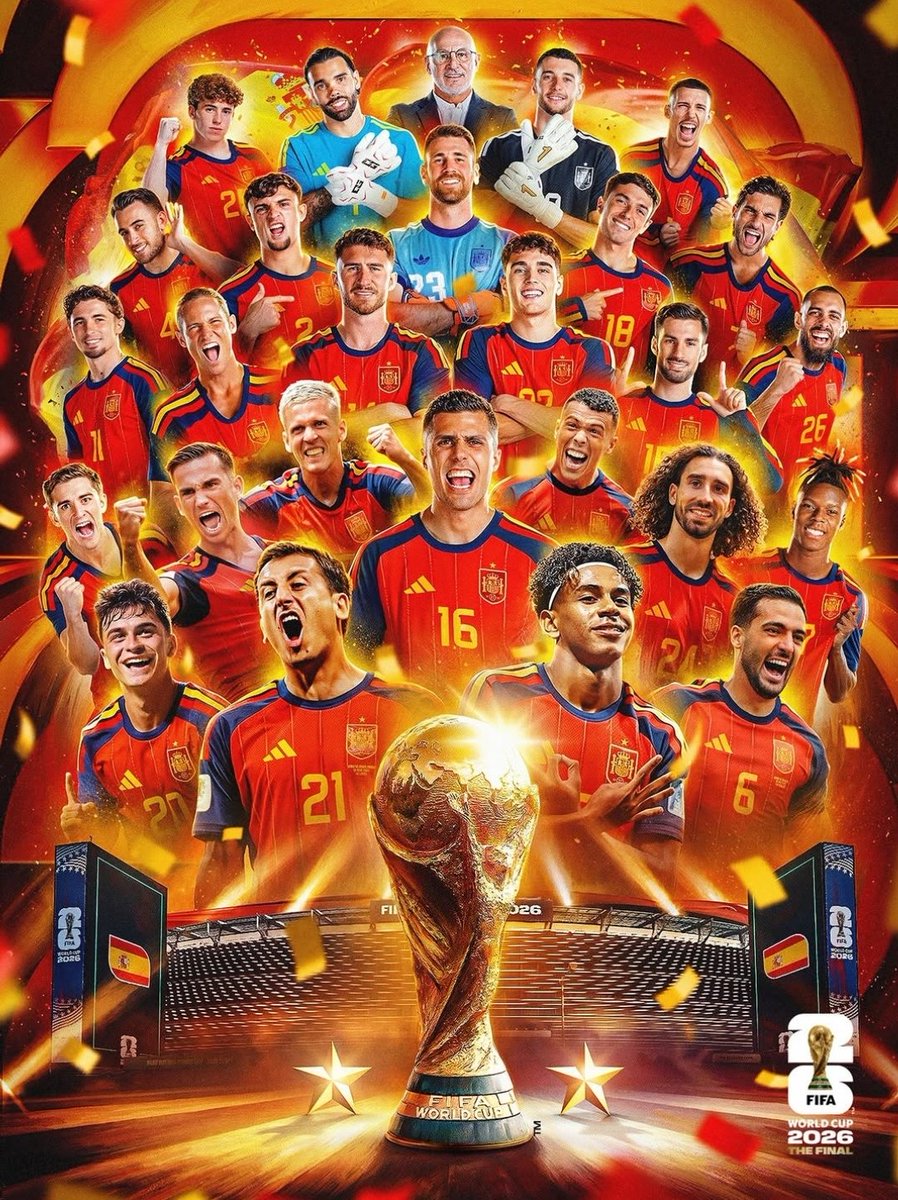 Mia41362's tweet photo. SOMOS PUTOS CAMPEONESSSS SIII ⭐⭐ 

SOMOS LOS HÉROES
#mundialdefútbol2026 #VamosEspaña #España https://t.co/1lsL7wby9P