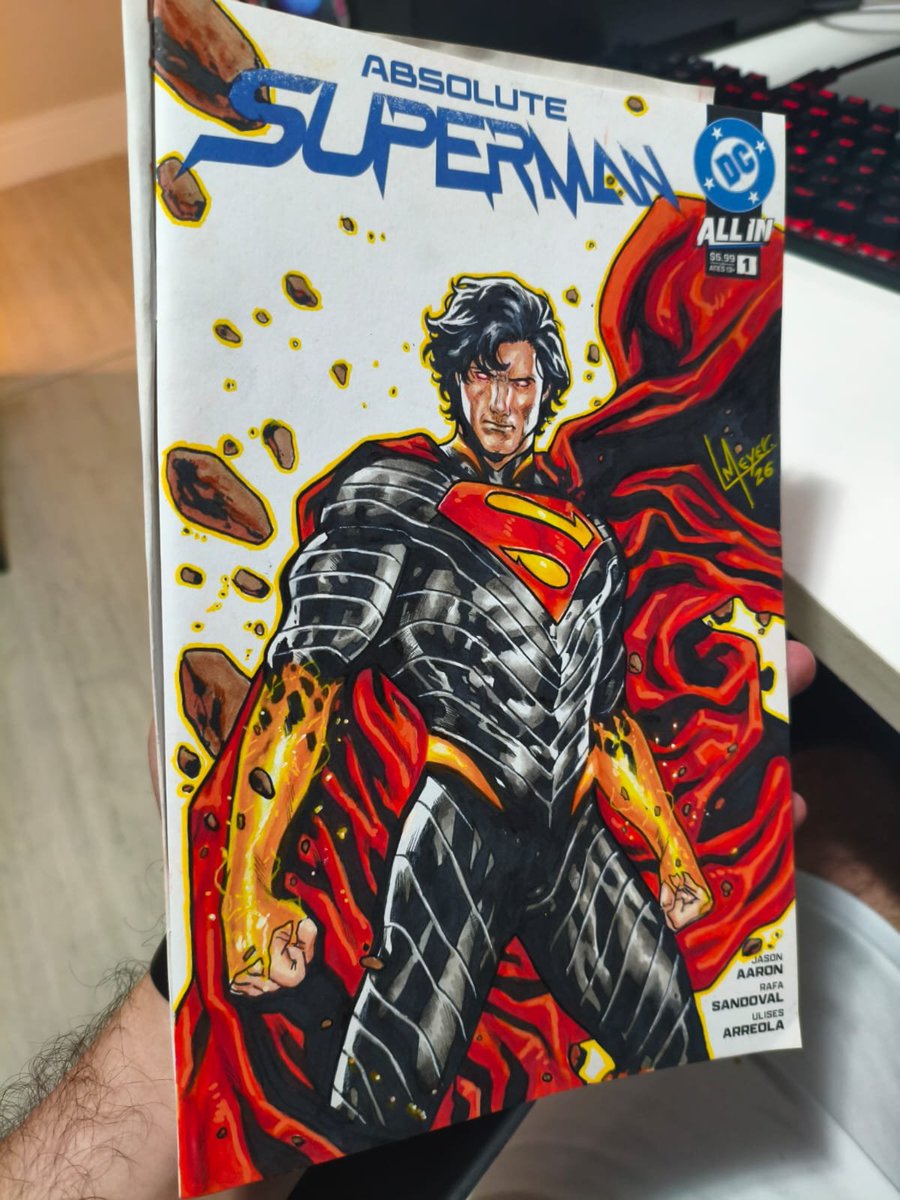 lukmeyer30's tweet photo. Yay! I finished my Absolute Superman blank cover! I hope you like it, guys!😊😊 https://t.co/kf0vwmbaiR