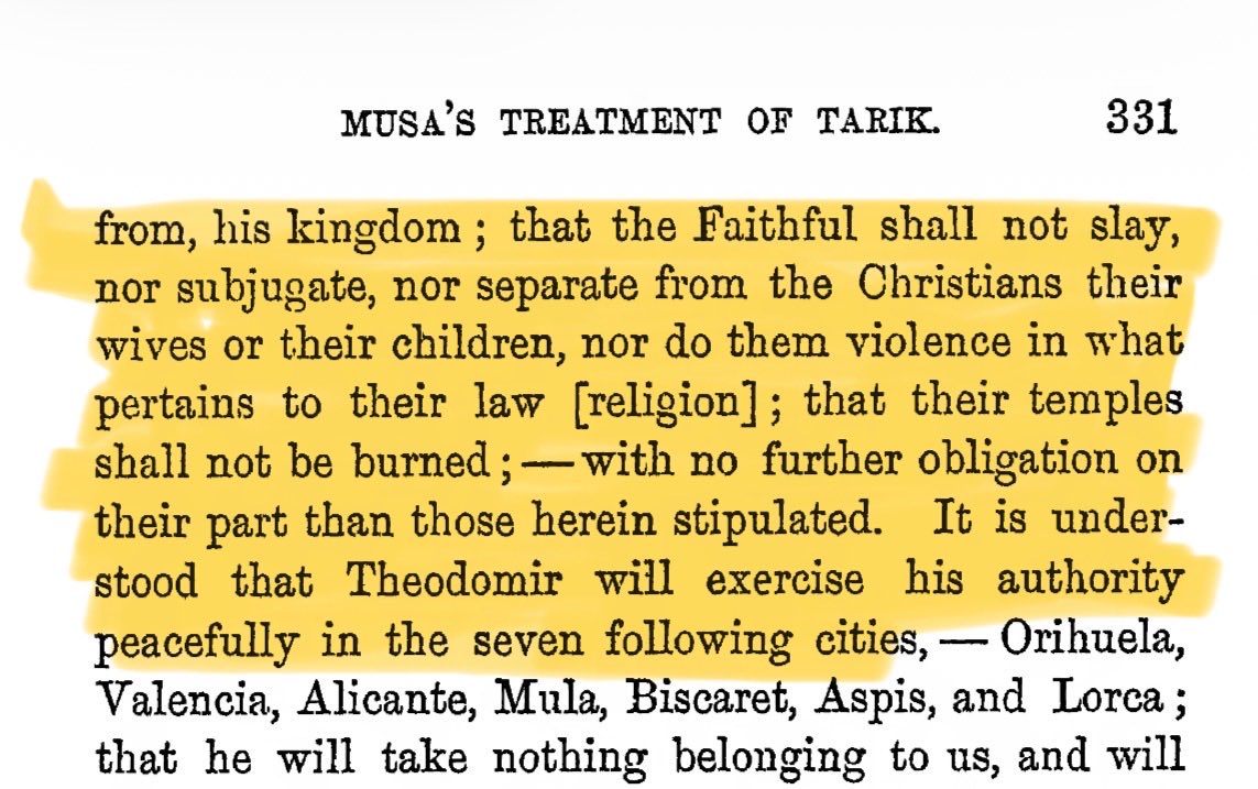 GroypClip's tweet photo. @B_Vmpr @Hapaboreacel Hier ist der Vertrag zwischen den Muslimen und den Goten nach der Eroberung im Jahre 713. 

Quelle: History of the conquest of Spain by the Arab Moors. Henry Coppée.

Was sagst du jetzt? https://t.co/8eD8hKTJmQ