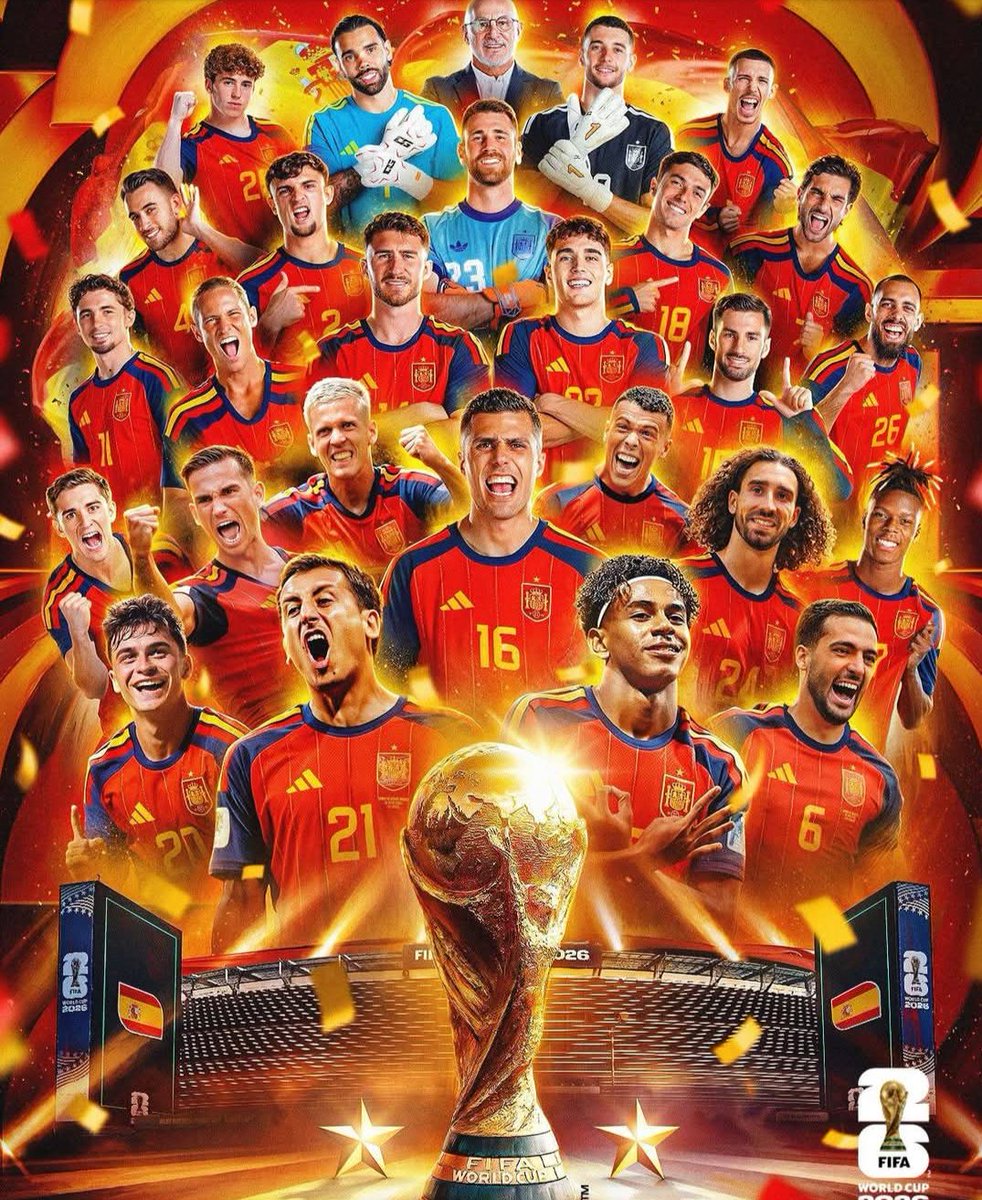 Amarachizita464's tweet photo. Congratulations to the champions 🏆🎉
#CongratulationsSpain 🇪🇸 #WorldCupFinal #WorldCup2026 #Champions #Spain https://t.co/a3eTgwsEM3