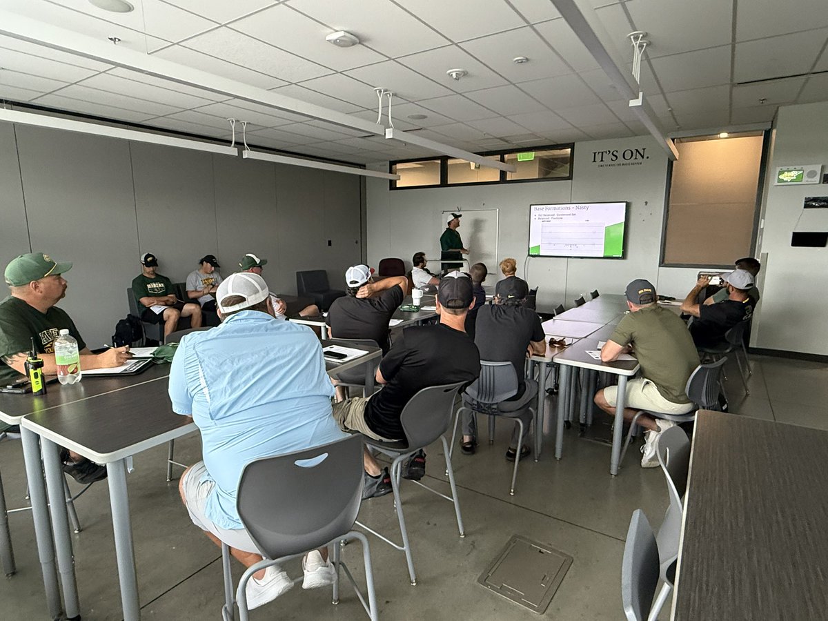 BobcatFB's tweet photo. S/O to all of the Bobcat youth football coaches, & BLMS coaches for coming out and spending a Sunday afternoon with us at our Bobcat football coaching clinic! Any great FB program is a reflection of its community, & our youth & MS coaches are setting the foundation! #OneVision https://t.co/5FFLNmHAmO