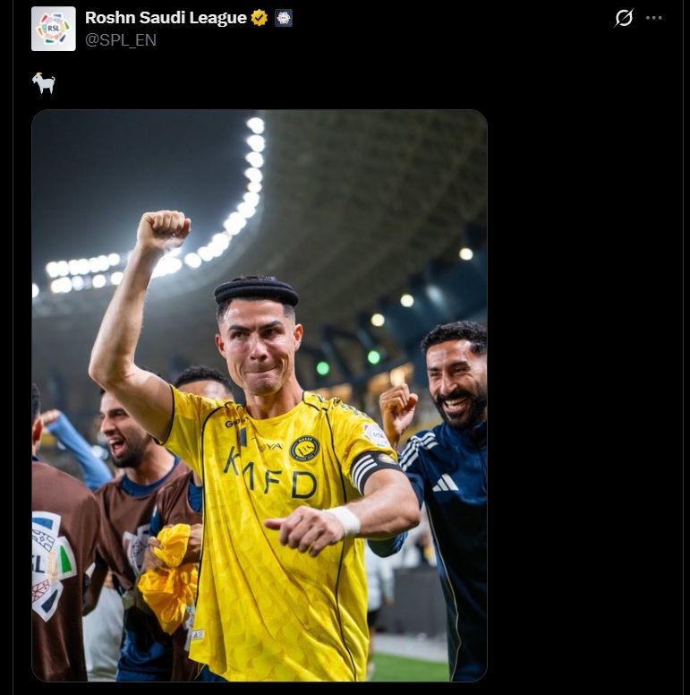futbolarena's tweet photo. Suudi Arabistan Ligi resmi hesabının Cristiano Ronaldo paylaşımı. https://t.co/9pnuUZlOzE