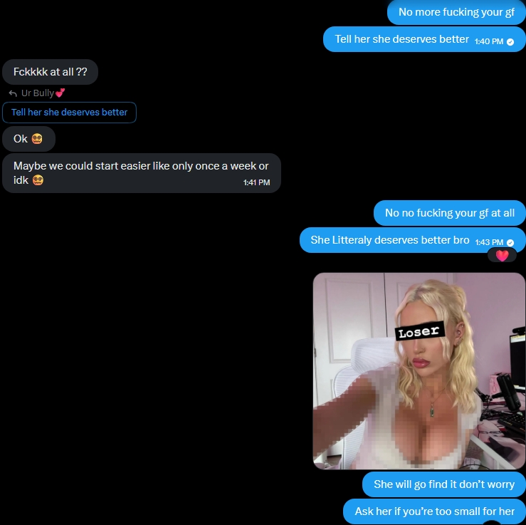 WalletAbuserrr's tweet photo. 💕 Cuck sent everything so I could make his GF crave BBC 💕

Now she’s stretched and satisfied while he stays broke and denied 🐷♠️

✨Manscam catfish findom✨
femdom Blackmail cuck BNWO paypig goon https://t.co/fa3rtjOHzq