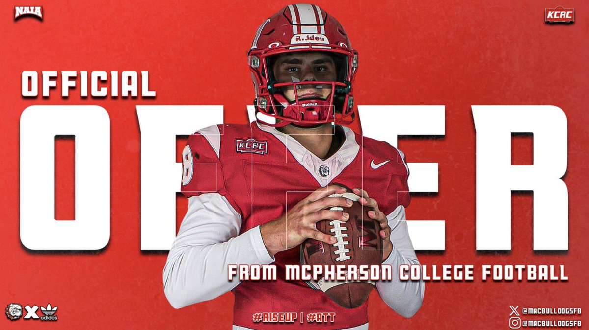GavinMason66's tweet photo. Beyond Blessed to receive my very First Offer from McPherson College!! Thank You Coach @CoachJFisc @MikeGant99 for the opportunity to compete at the next level! @CoachStone92 @CoachHass74501 @justinmoon26 @MacBuffIron @McABuffaloes @BuffSportsRadio @McAlesterFB @JGMcKinney #AGTG https://t.co/bG74YqxGMq