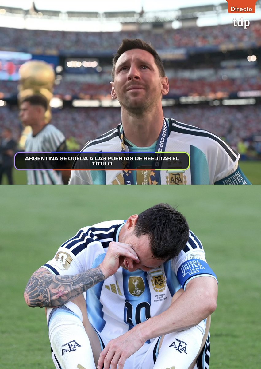 appiecule's tweet photo. Messi broke down in tears today—not just once, but over and over again. Every chance he got, the tears came. After the defeat. While receiving the silver medal. There wasn’t a single moment when he could hold them back.

At first glance, you might think he was crying because Argentina lost the World Cup. But the truth is, those were farewell tears. He was saying goodbye to everything the World Cup has meant to him. This was the final chapter of a journey that began 20 years ago.

He wasn’t crying because of the pressure of losing. He had already won the World Cup and completed football’s greatest achievement. What he was experiencing was something even harder—the moment of saying goodbye. Goodbye, football. Goodbye, World Cup. The journey is over.

History will remember that Argentina reached two consecutive World Cup finals in the Messi era, led by Messi at 35 and again at 39. The greatest stories aren’t always about how they end, but about the journey they leave behind.

Messi is a legend and the greatest there will ever be. 🐐