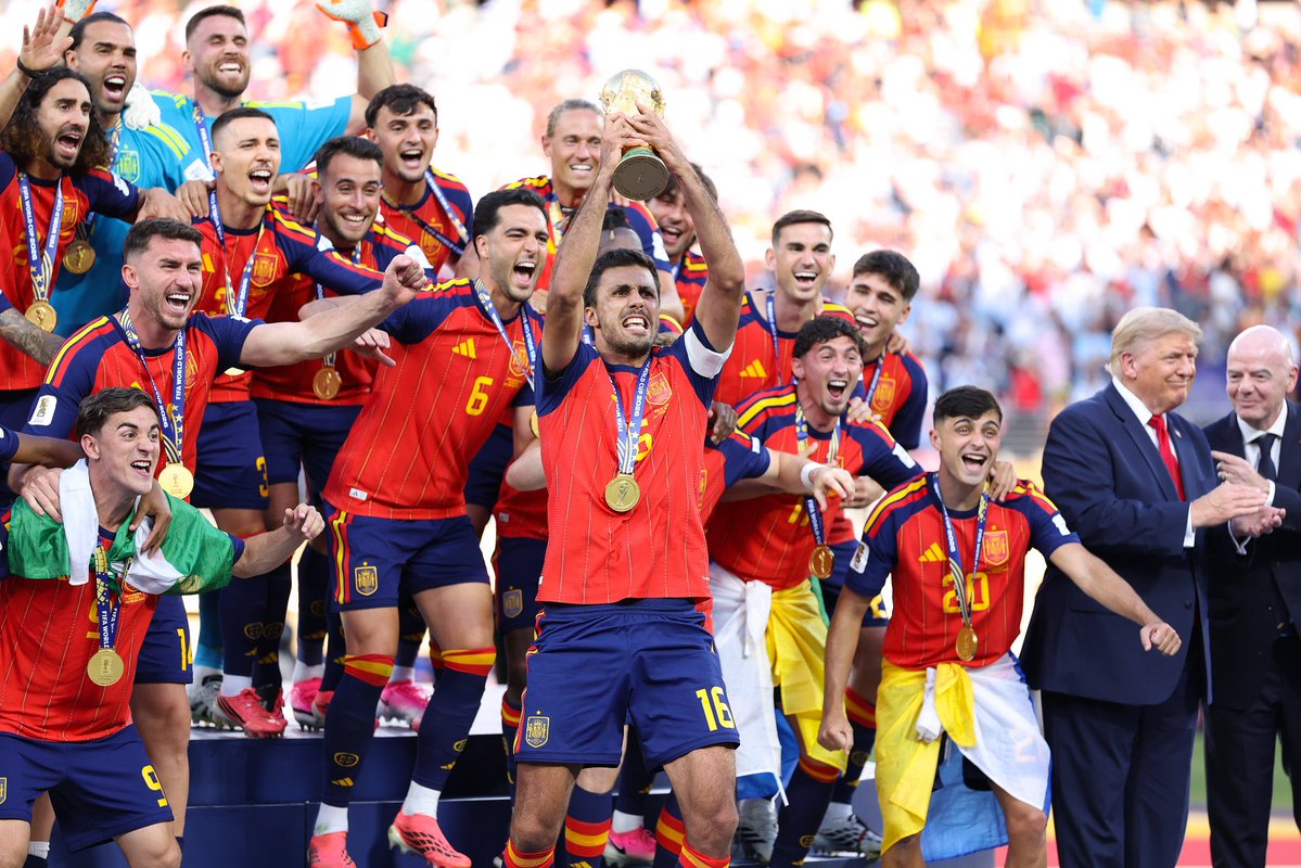 StatmanDave's tweet photo. Spain are unbeaten in 38 matches , the longest ever unbeaten run recorded by a European national team.

World champions again. 🏆 https://t.co/hCDeSxitiw