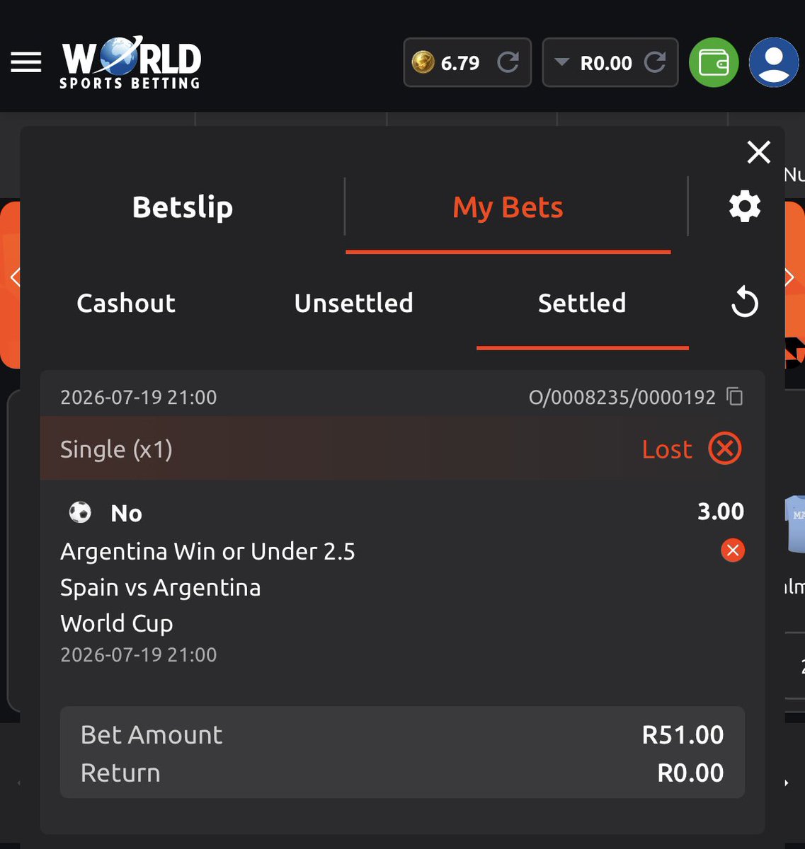 ASAPfreshiz's tweet photo. @WorldSportsBet is a scam… I lost this bet but Argentina lost… they say I should have meet both criteria’s but on the wager it’s written ‘or’ not ‘and’ https://t.co/F6GIuW0KK0