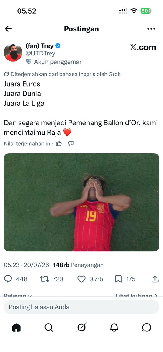 ohyeebotak's tweet photo. @mrsdil99 @barcastuff_idn CONTOH NYA MUNCUL NIH BANG WKWKWKWK🤣🤣 https://t.co/JjFkRNVxUJ