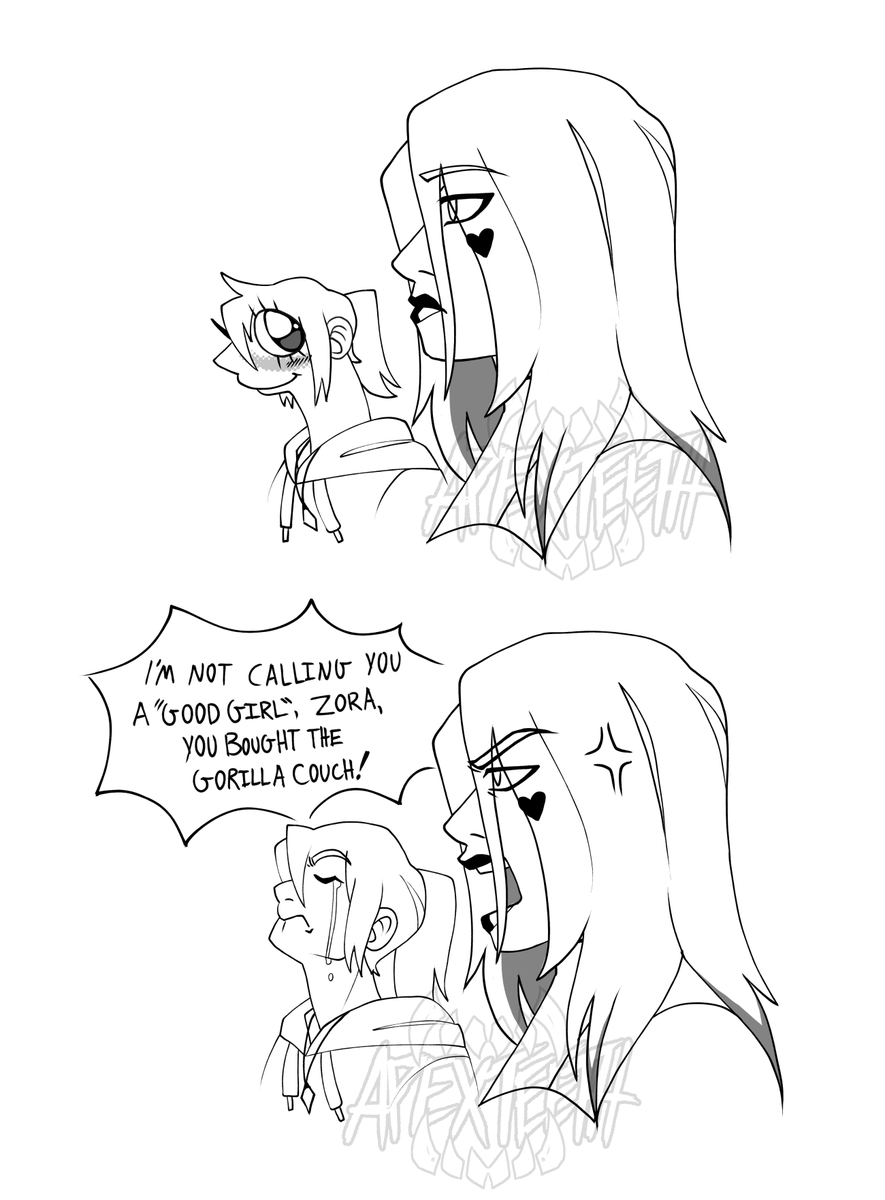 SablesDork's tweet photo. Oh BTW-

I did in fact but the couch, she lowkey likes it she can’t lie

[ #sableward #DBD #Weavingfangz #yumeship ] https://t.co/W3f5xXmCNM