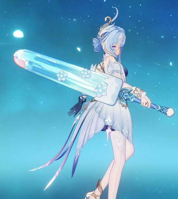 tiofurro___'s tweet photo. ❄️ Aparência da nova Skin de Arma (Espada) de Genshin Impact; Picolé

Fonte: Kuroo https://t.co/z9Zrfobi37