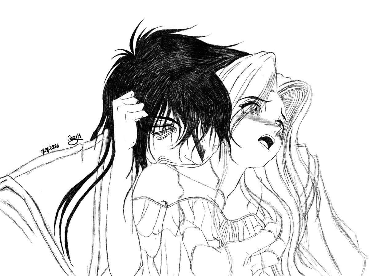 AmyKArtist's tweet photo. Alucard claiming her, ironic over blood, her body, her mind and her soul. #Hellsing #HellsingAlucard #HellsingOC #HellsingUltimate https://t.co/cHHjMsslUd