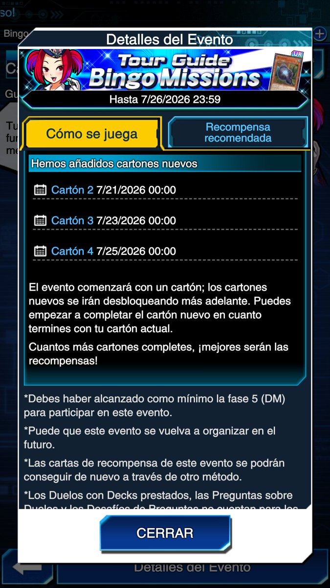 flairboypc's tweet photo. ¿BINGO con misiones que no incluyen jugar en el PvP?

En fin, tendremos más GEMAS para la próxima MAIN BOX de SPEED🙏

El siguiente CARTÓN del BINGO llega a partir del 21/07 a las 00:00 (UTC-5)

#DuelLinks https://t.co/CcfjzpWBxe