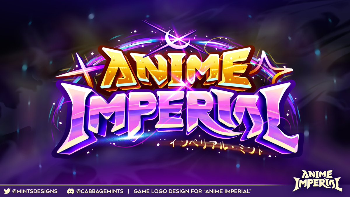 MintsDesigns's tweet photo. Comms are very full right now but thought I should still post something :3

🌙 ANIME IMPERIAL
Recent logo redesign

Contact me for a fully customized identity for your game 🤑 https://t.co/kHzAMAHGtY