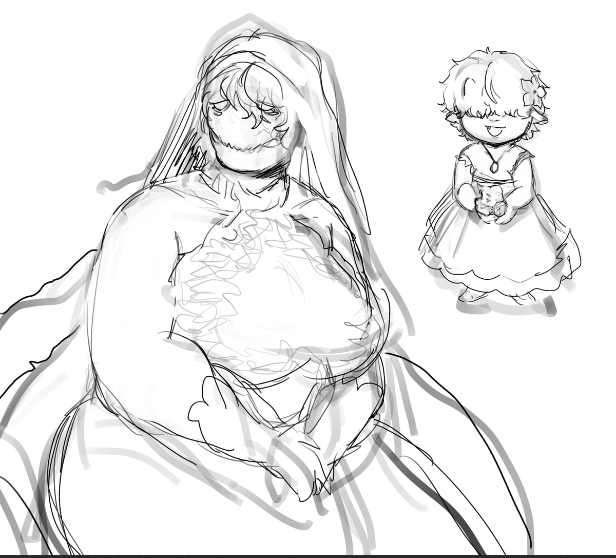 JanuUwu's tweet photo. a bride and a flower girl https://t.co/4tlszk86E2