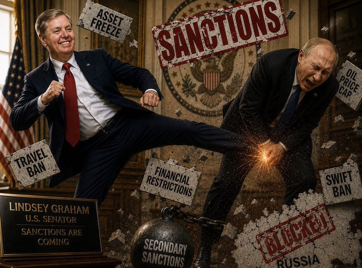 MooreUSA's tweet photo. Sanctions on Russia are popular. 83% of Trump voters and 86% of Dems support them. Lindsey Graham would be proud. Read my Substack for details. 

https://t.co/lyW4yRmDly https://t.co/T5J0AUXTIE