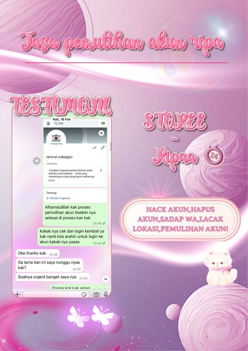 puliqh's tweet photo. Menyediakan Jasa pemulihan akun &amp; Jasa Pulih akun, Jasa Lacak, Sadap WhatsAp

Jasa balikin akun Instagram dan Facebook, Tiktok, Linkedlin, Gmail, Line, all sosmed.

Serta : Hapus Akun, Sadap WhatsApp ,Lacak Lokasi dan Hack Akun

Full Testii, Fast Proses, Wa Di Bio.
#zonauangㅤ https://t.co/GSUI9uxGdw