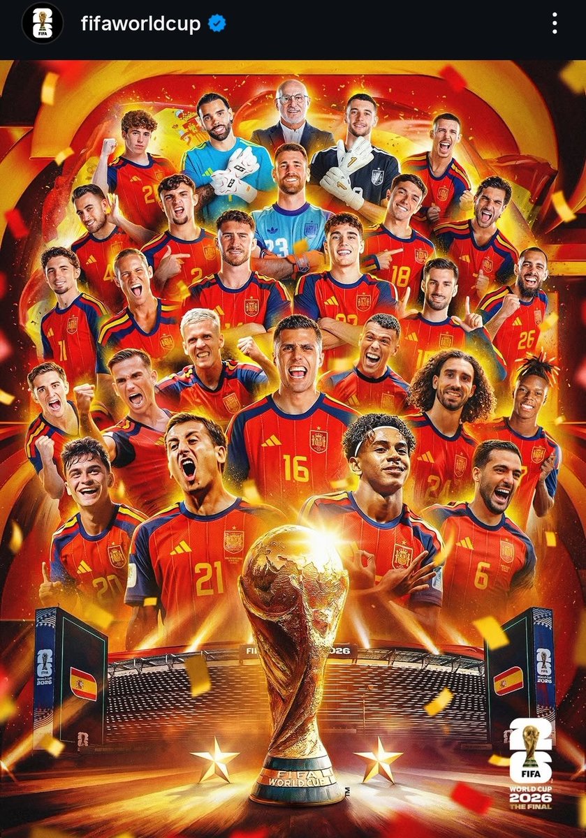 GutoAblas's tweet photo. Espanha campeã é a premiação da equipe que jogava e priorizava o coletivo. Argentina tem todos os meritos do coração de ter chegado, mas na final foi extremamente mal e teve sorte (e teve Dibu) de chegar até a prorrogação. https://t.co/nXVGvBZkRz