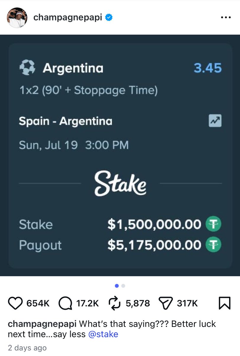 haytfeeds's tweet photo. Drake burnt 1.5 millions 

#drake #fifaworldcup https://t.co/dqgLULCEPb