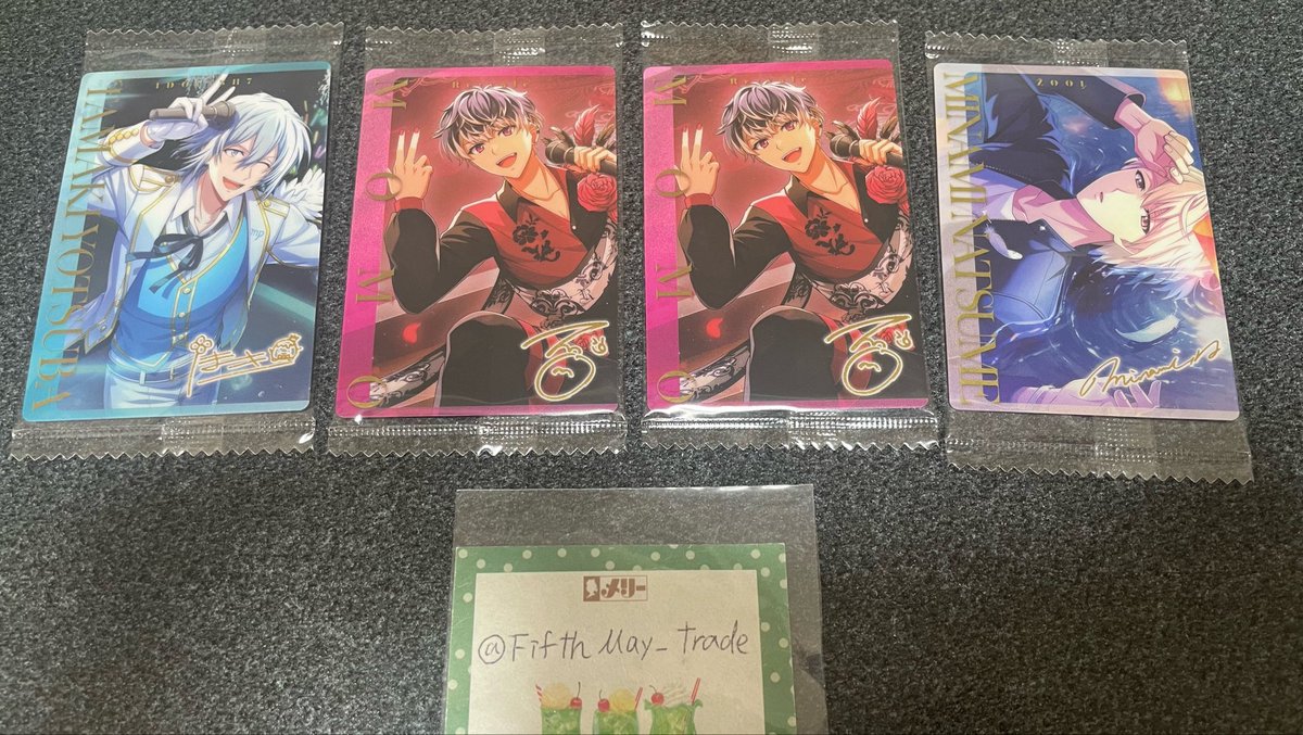FifthMay_trade's tweet photo. 【交換】アイドリッシュセブン アイナナ ウエハース27 ラスティアラ La'Stiara

《譲》
一織　三月　環　ナギ　陸　百　悠　巳波　虎於

《求》
大和（ラスティアラのみ）

郵送交換希望📮
纏めての方優先
お気軽にお声掛けください☺️ https://t.co/a7SiC4jdT2