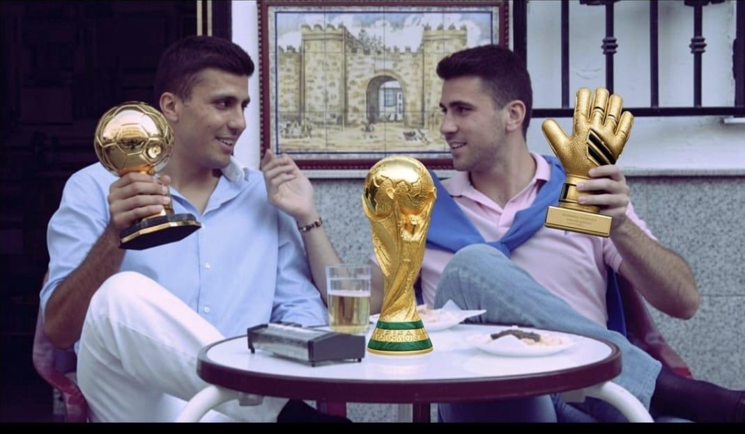 Albertoemen's tweet photo. Creando escuela, compadre @mundoficcion 
#mundialdefútbol2026 
#VamosEspaña 
#ArgentinaVsEspaña 
#campeones https://t.co/2I1FoE4QKM