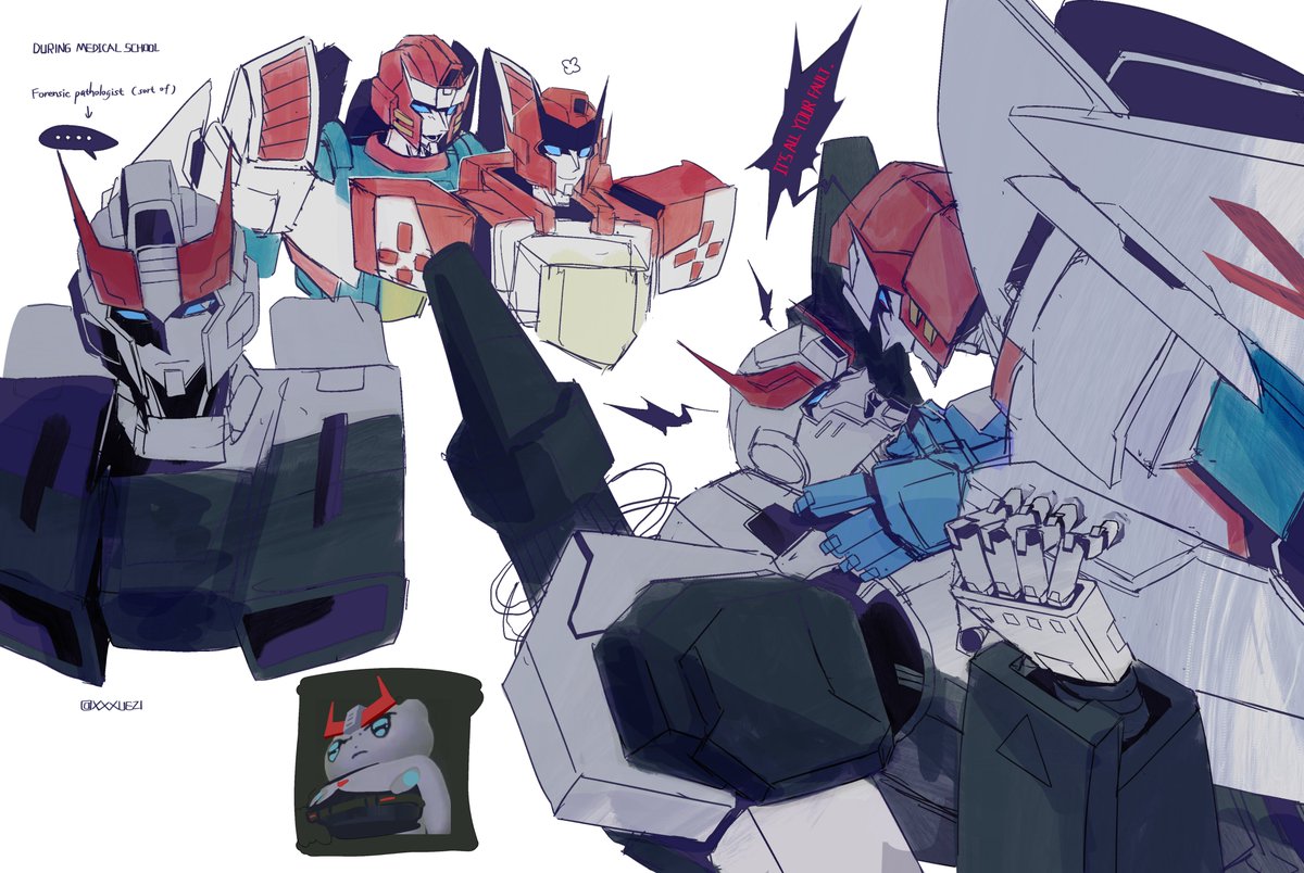 XXXUEZI's tweet photo. A friend's idea! What if they were alumni?
🚓✈️
#prowl #pharma #transformers https://t.co/fTphL8w5lP
