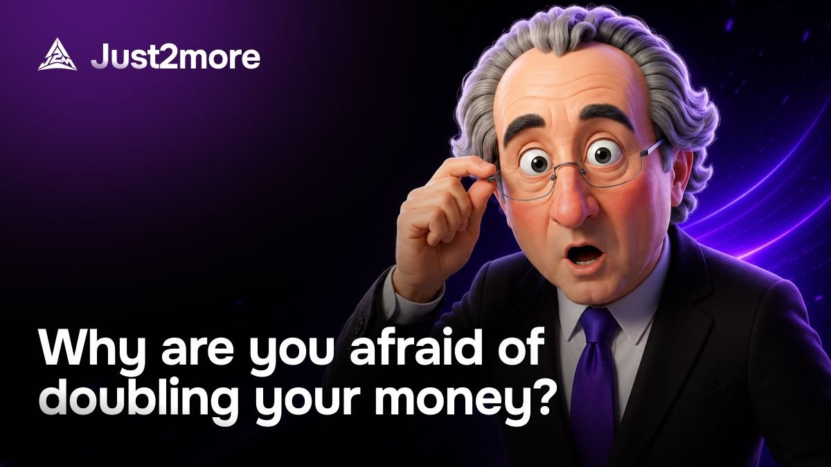 Just2moreFun's tweet photo. Anon, what is stopping you from buying Just2More tickets? 🤷

Are you afraid of doubling your money? 👀
Or is it just hard to take the first step? 🧠

We’re here to give you a push!
Go to https://t.co/6QUmO1V2Ar and buy a ticket → Invite 2 Friend → Boom, you just x2 your money 🔥