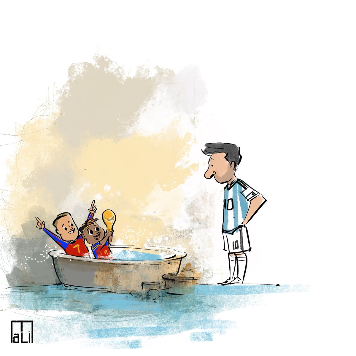 Malicartoonist's tweet photo. Babies got it https://t.co/tQr9wlm7Is