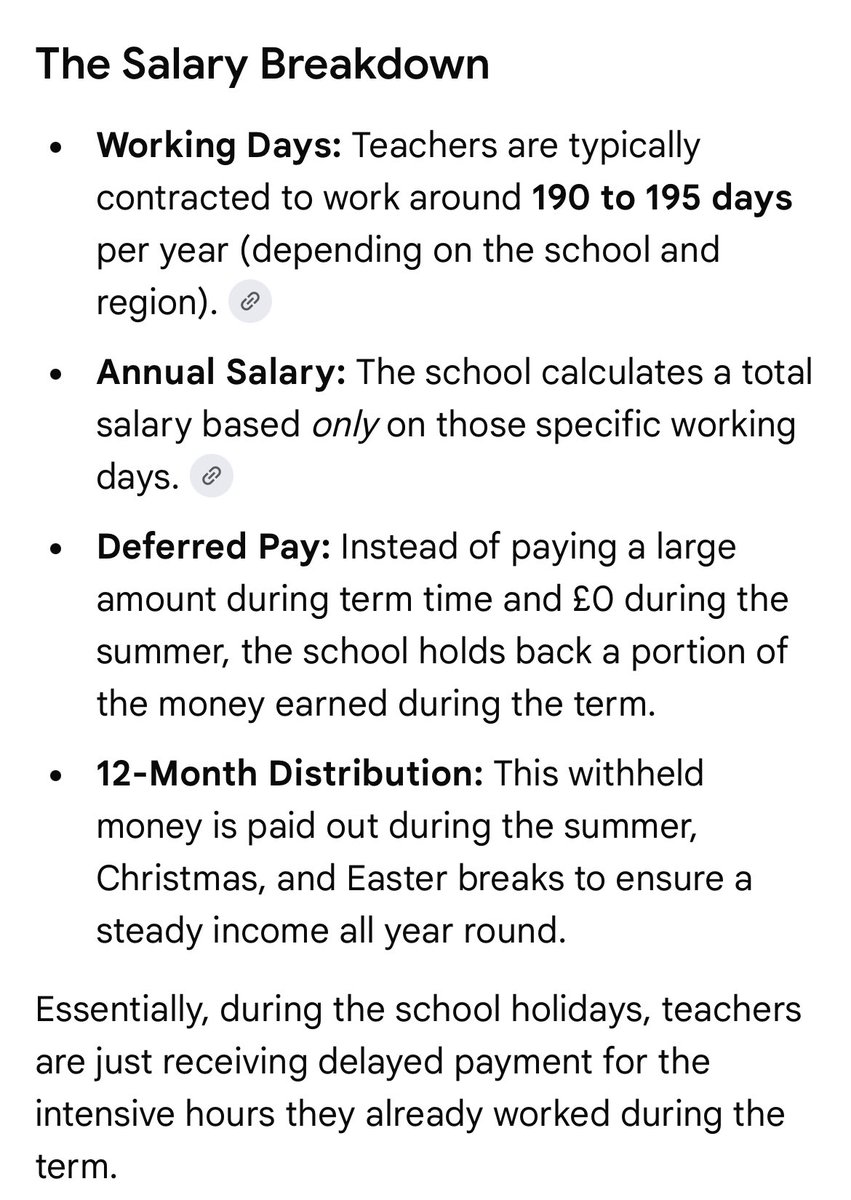 stegibbs6's tweet photo. I can accept a bit of banter. But I’ve had some abuse about getting the summer holiday off (apparently paid). So here’s a reminder.. 

I’m not saying there aren’t other professions with similar circumstances, but we deserve a few weeks off

#Teachersof𝕏 #Teacher https://t.co/v2lYST69tn