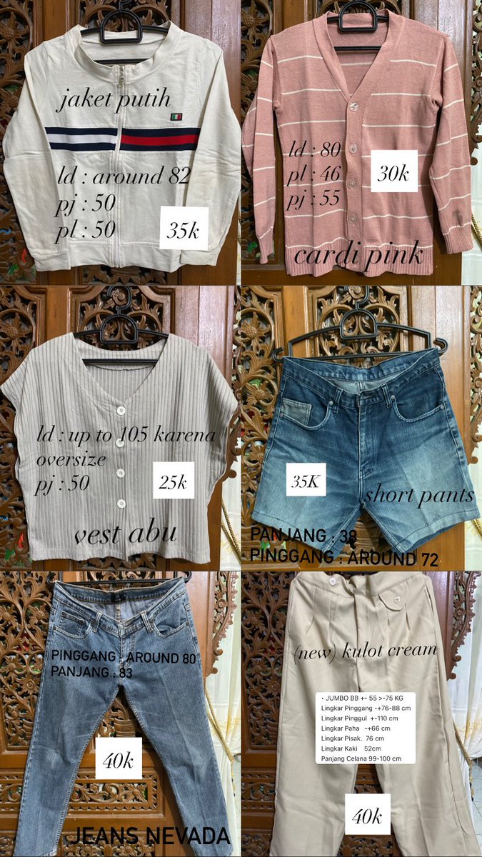 chenlleu's tweet photo. wts — baju preloved (pemakaian pribadi) mostly 2x pakai 
detail bisa dm yaa, bisa nego tipis, tapi jangan sadis yaa 😉 bisa oren 🍊 https://t.co/CvZ5HCWIFz