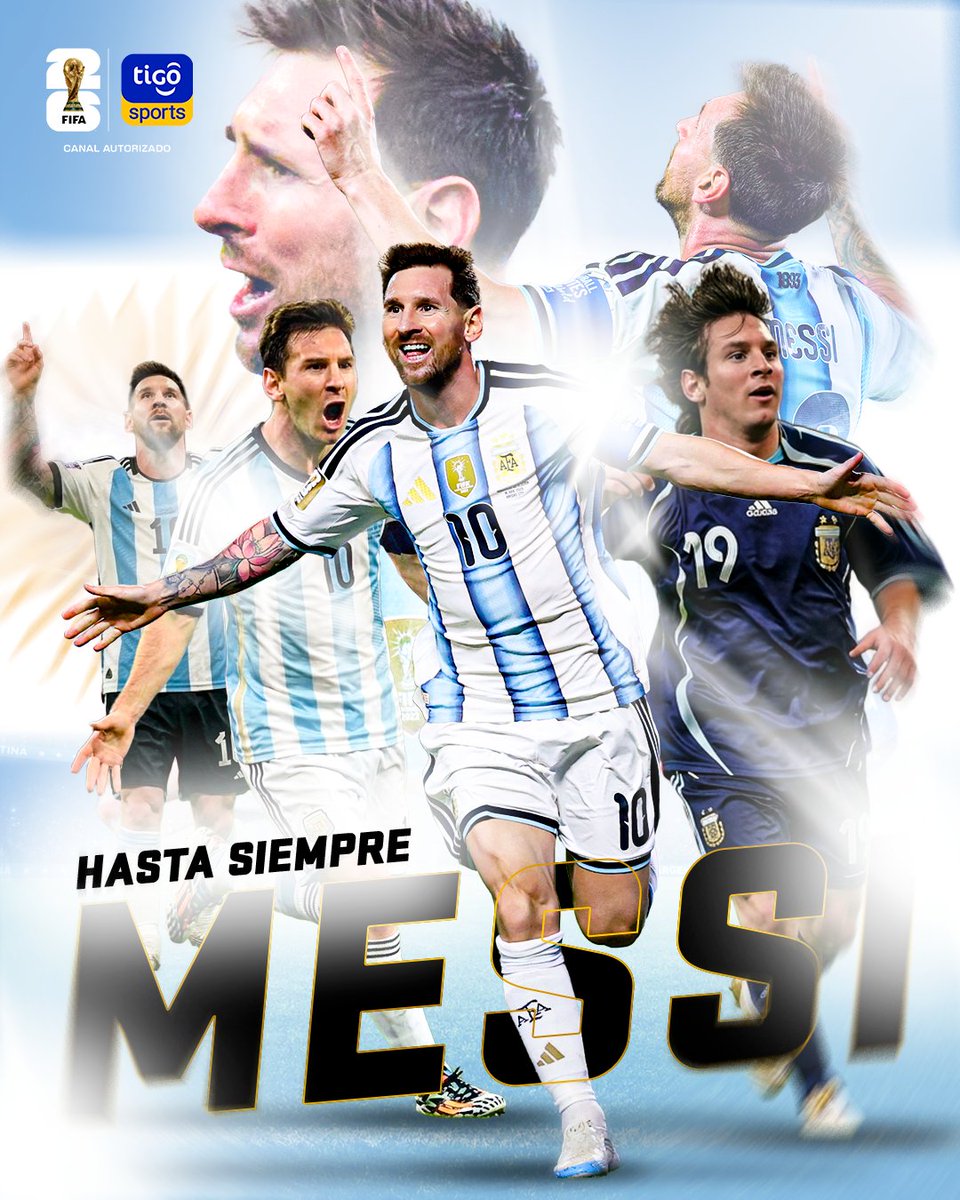 Tigo_Nicaragua's tweet photo. 🌟Un jugador increíble con una trayectoria que quedará por siempre en la historia del fútbol. Ganando o perdiendo, el planeta se rinde ante tu legado ¡Gracias por todo, Messi!🐐❤️🙌

#TeamTigo #TigoSports #SoloConTigo #Mundial2026 #Argentina #Messi https://t.co/P2tTR1t8z6