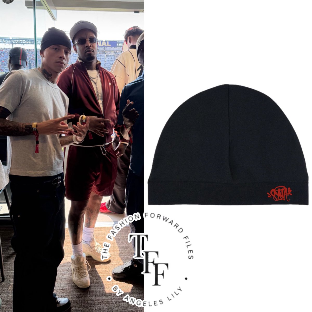 FashFwrdFiles's tweet photo. Central Cee wears a Syna logo skull cap in red/black 
-
#centralcee #syna #synaworld #centralceeedits #centralceeedit https://t.co/QP6roq75lH