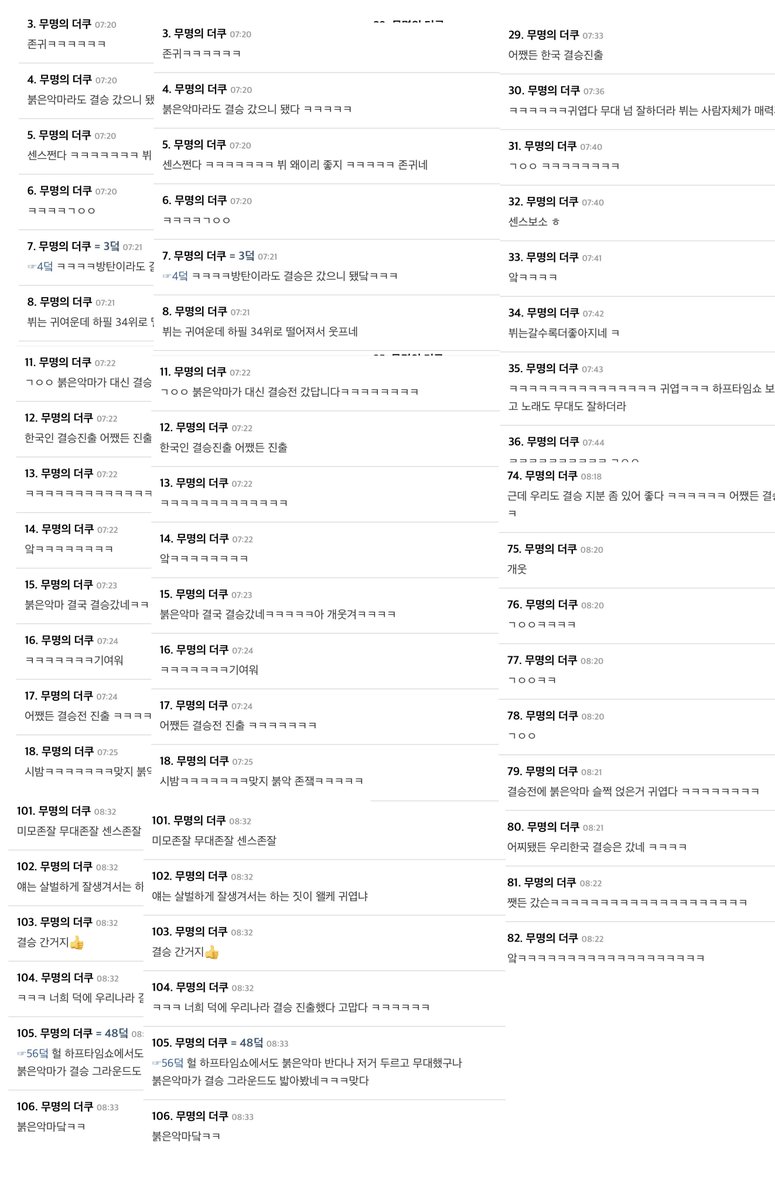 Romantic_Tae's tweet photo. Taehyung's witty caption, "Still, the Red Devils," has K-netizens laughing.😂 The comments are full of netizens saying how cute Taehyung is, and they’re hilarious.

(*The Red Devils are the official supporters' group of the South Korean national football team, famous for their passionate red outfits and energetic cheering.)
(**For context, many Koreans were hoping for a better result from the national team, so Taehyung's playful caption made them joke that "at least the Red Devils made it to the final." 😭)

- At least the Red Devils made it to the final. lol
- His wit is amazing. ㅋㅋㅋㅋ Why do I like V so much? LOL He's freaking adorable.
- LOL At least BTS made it to the final. ㅋㅋㅋ
- V is so cute, but it hurts to laugh since Korea dropped to 34th place.
- So cute. The Red Devils made it to the final instead. ㅋㅋㅋㅋㅋ
- Koreans made it to the final anyway.
- The Red Devils ended up making it to the final after all. ㅋㅋㅋㅋ This is so funny.
- Korea made it to the World Cup final. Confirmed.
- LOL So cute. He absolutely killed it on stage.
- LOL He's so cute. After watching the halftime show, he's seriously so handsome, and his singing and performance were amazing.
- LOL The Red Devils really did make it to the final. ㅋㅋㅋㅋ
- Isn't that red bandana on his head basically the Red Devils too?
- Anyway, Koreans made it to the final too. ㅠㅠ
- We've got a little share in the final too, so that's nice. ㅋㅋㅋㅋ We made it to the final anyway. ㅋㅋㅋㅋㅋ
- He snuck Korea into the final (through the halftime show). ㅋㅋㅋ
- Either way, we, Korean made it to the final. 😂
- LOL Thanks to you guys, our country made it to the final. Thank you. ㅋㅋㅋ
- This guy is insanely handsome, and yet why is everything he does so cute?

TAEHYUNG AT FIFA HALFTIME SHOW
WORLD CLASS PERFORMER V
#VxFIFAWorldCupHalftimeShow