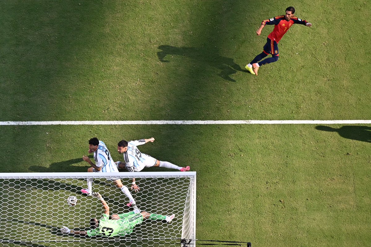 MundialMag's tweet photo. Congratulations to Spain, winners of the 2026 World Cup. A performance where single player was outstanding, from back to front. From the peerless Rodri returning from an ACL injury to claim the golden ball to the gossamer stylings of Lamine Yamal to the immaculate Pau Cubarsi to the unrecognisable Pedro Porro and to the nerveless Ferran Torres, slashing Spain to victory in the end. A champion showing from a champion team.

Get the bathtub full of paella ready for Cucurella and have the sangria on draft. It’s fiesta time, baby.